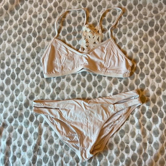 L*space Light Pink Crochet Two Piece Bikini - Picture 1 of 5
